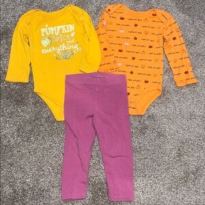 Koala Baby Pumpkin Spice Baby Bodysuit and Leggings Set 18M